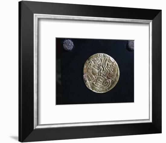 Gold disc embossed with feline images, probably made as an applique piece for a costume-Werner Forman-Framed Giclee Print