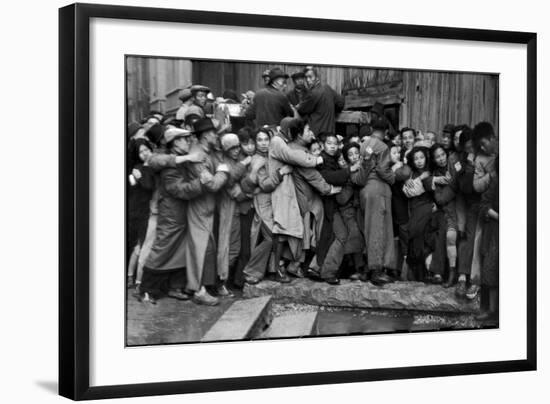 Gold Distribution, Shanghai, China, 1949-Henri Cartier-Bresson-Framed Art Print