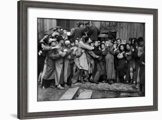 Gold Distribution, Shanghai, China, 1949-Henri Cartier-Bresson-Framed Art Print