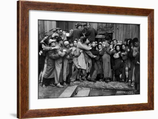 Gold Distribution, Shanghai, China, 1949-Henri Cartier-Bresson-Framed Art Print