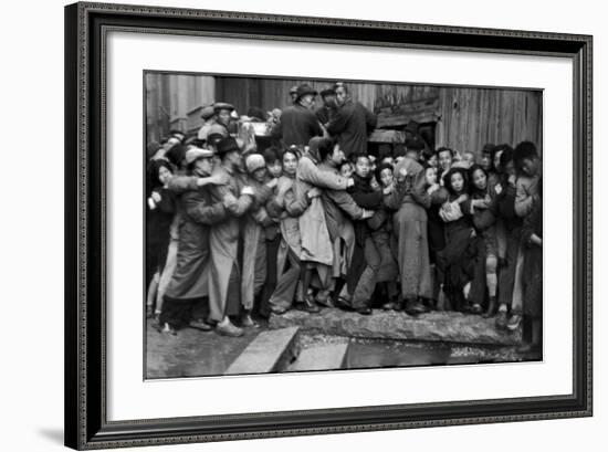 Gold Distribution, Shanghai, China, 1949-Henri Cartier-Bresson-Framed Art Print