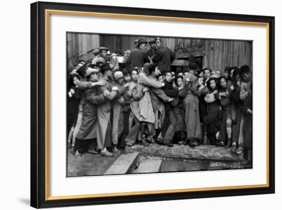 Gold Distribution, Shanghai, China, 1949-Henri Cartier-Bresson-Framed Art Print