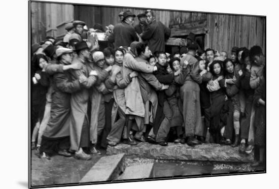 Gold Distribution, Shanghai, China, 1949-Henri Cartier-Bresson-Mounted Art Print