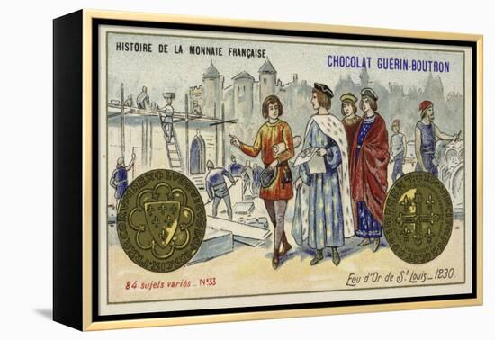 Gold Ecu of St Louis, 1230-null-Framed Premier Image Canvas