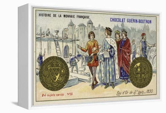 Gold Ecu of St Louis, 1230-null-Framed Premier Image Canvas