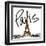 Gold Eiffel in Paris-Nicholas Biscardi-Framed Art Print