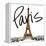 Gold Eiffel in Paris-Nicholas Biscardi-Framed Stretched Canvas