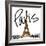 Gold Eiffel in Paris-Nicholas Biscardi-Framed Art Print