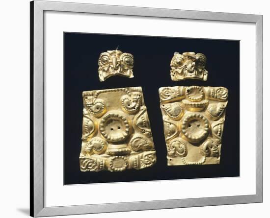 Gold Embossed Plaque Originating from La Tolita-null-Framed Giclee Print
