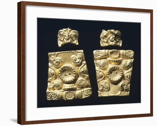 Gold Embossed Plaque Originating from La Tolita-null-Framed Giclee Print