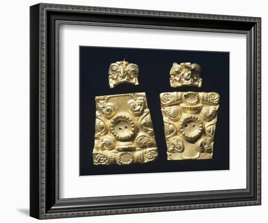 Gold Embossed Plaque Originating from La Tolita-null-Framed Giclee Print