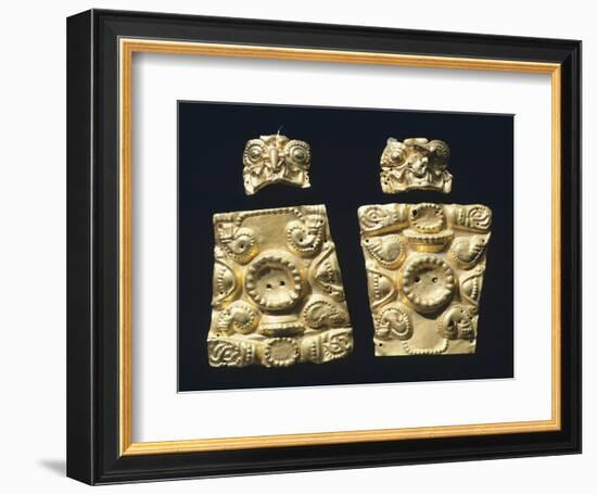 Gold Embossed Plaque Originating from La Tolita-null-Framed Giclee Print