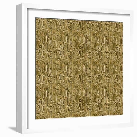 Gold Embossed Tile-Ruth Palmer-Framed Art Print