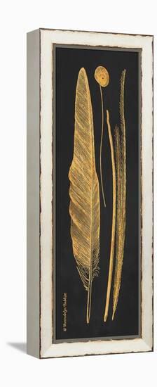Gold Feathers III-Gwendolyn Babbitt-Framed Stretched Canvas