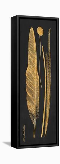 Gold Feathers III-Gwendolyn Babbitt-Framed Stretched Canvas