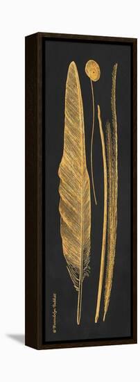 Gold Feathers III-Gwendolyn Babbitt-Framed Stretched Canvas