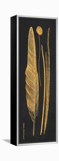 Gold Feathers III-Gwendolyn Babbitt-Framed Stretched Canvas