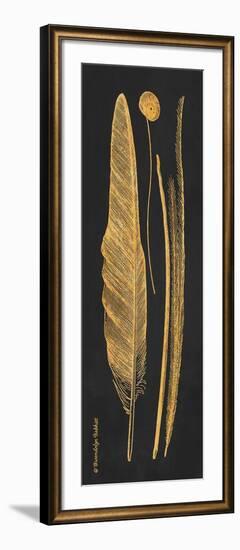 Gold Feathers III-Gwendolyn Babbitt-Framed Art Print