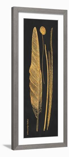 Gold Feathers III-Gwendolyn Babbitt-Framed Art Print