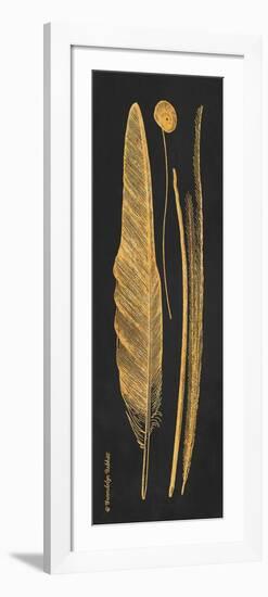 Gold Feathers III-Gwendolyn Babbitt-Framed Art Print