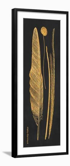 Gold Feathers III-Gwendolyn Babbitt-Framed Art Print