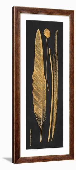 Gold Feathers III-Gwendolyn Babbitt-Framed Art Print