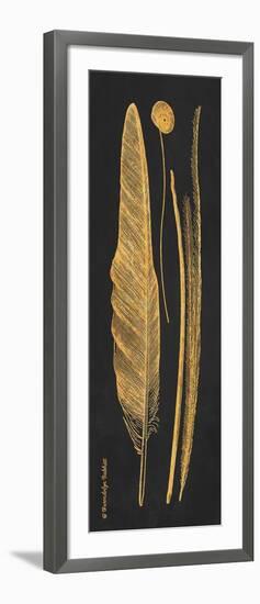 Gold Feathers III-Gwendolyn Babbitt-Framed Art Print