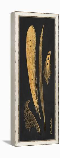 Gold Feathers IV-Gwendolyn Babbitt-Framed Stretched Canvas