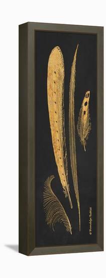 Gold Feathers IV-Gwendolyn Babbitt-Framed Stretched Canvas