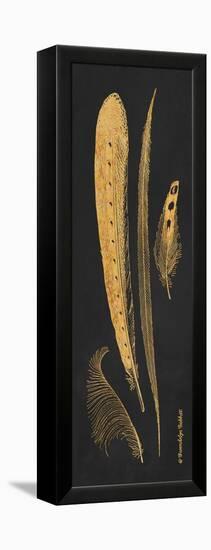 Gold Feathers IV-Gwendolyn Babbitt-Framed Stretched Canvas
