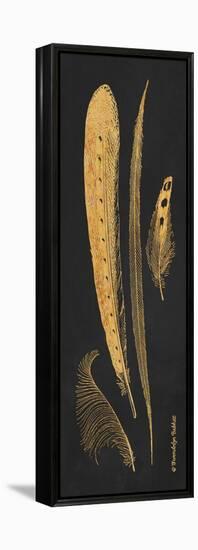 Gold Feathers IV-Gwendolyn Babbitt-Framed Stretched Canvas