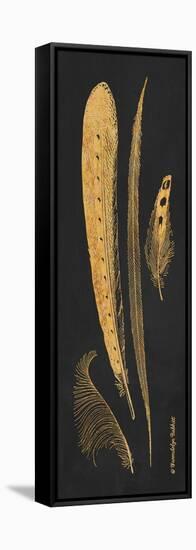 Gold Feathers IV-Gwendolyn Babbitt-Framed Stretched Canvas