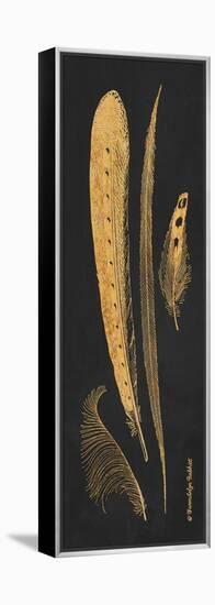 Gold Feathers IV-Gwendolyn Babbitt-Framed Stretched Canvas