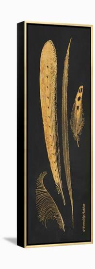 Gold Feathers IV-Gwendolyn Babbitt-Framed Stretched Canvas