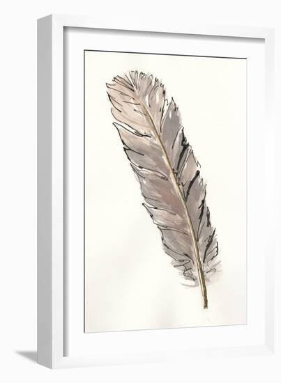 Gold Feathers V-Chris Paschke-Framed Art Print