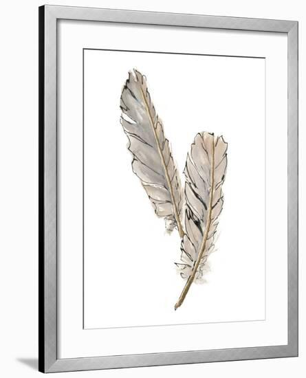 Gold Feathers VIII-Chris Paschke-Framed Art Print