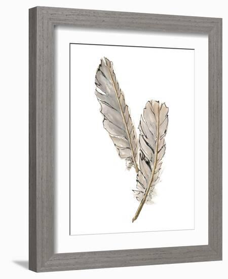 Gold Feathers VIII-Chris Paschke-Framed Art Print