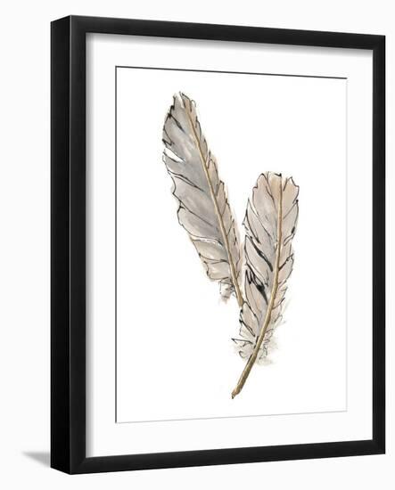 Gold Feathers VIII-Chris Paschke-Framed Art Print