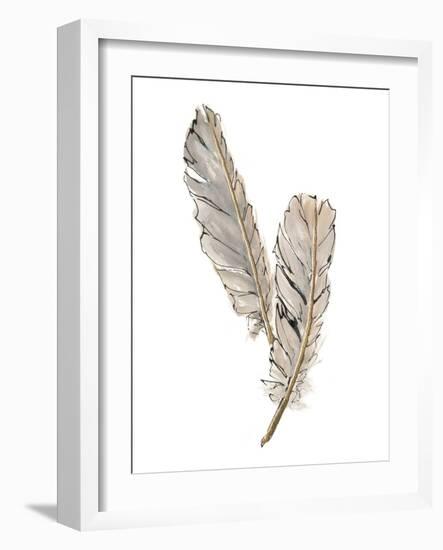 Gold Feathers VIII-Chris Paschke-Framed Art Print