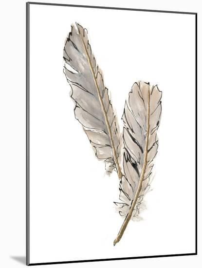 Gold Feathers VIII-Chris Paschke-Mounted Art Print