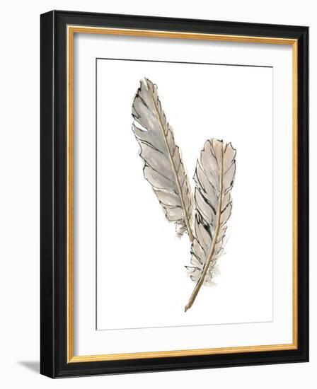 Gold Feathers VIII-Chris Paschke-Framed Art Print