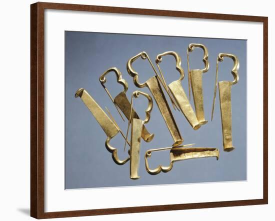 Gold Fibula, Italy, Goldsmith Art, Magna Graecia-null-Framed Giclee Print