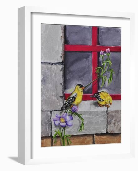 Gold Finches-Charlsie Kelly-Framed Giclee Print