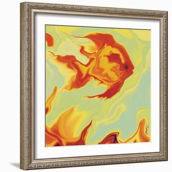 Gold Fish 1-Rabi Khan-Framed Art Print