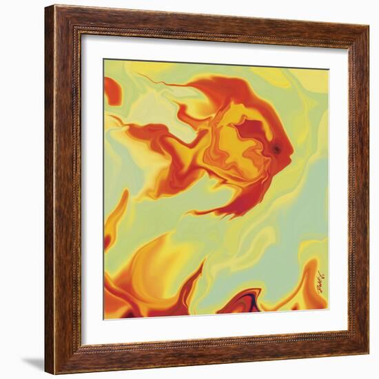 Gold Fish 1-Rabi Khan-Framed Art Print