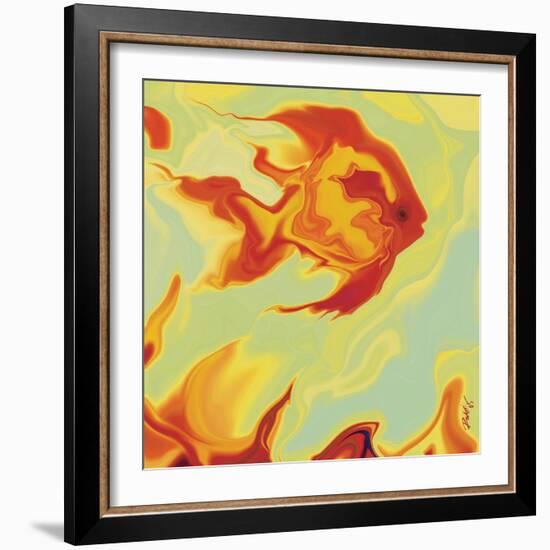 Gold Fish 1-Rabi Khan-Framed Art Print