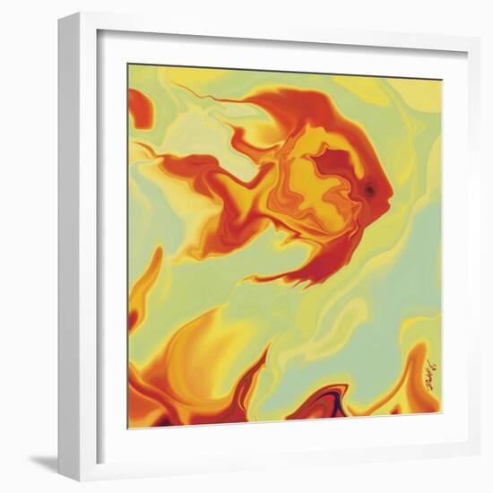 Gold Fish 1-Rabi Khan-Framed Art Print