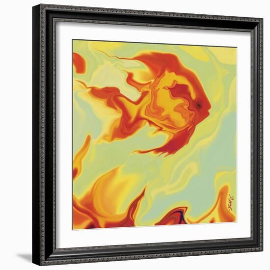 Gold Fish 1-Rabi Khan-Framed Art Print