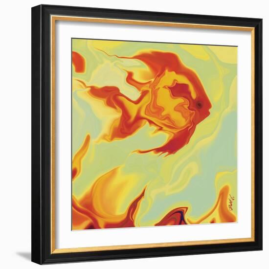 Gold Fish 1-Rabi Khan-Framed Art Print