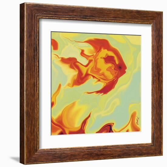 Gold Fish 1-Rabi Khan-Framed Art Print